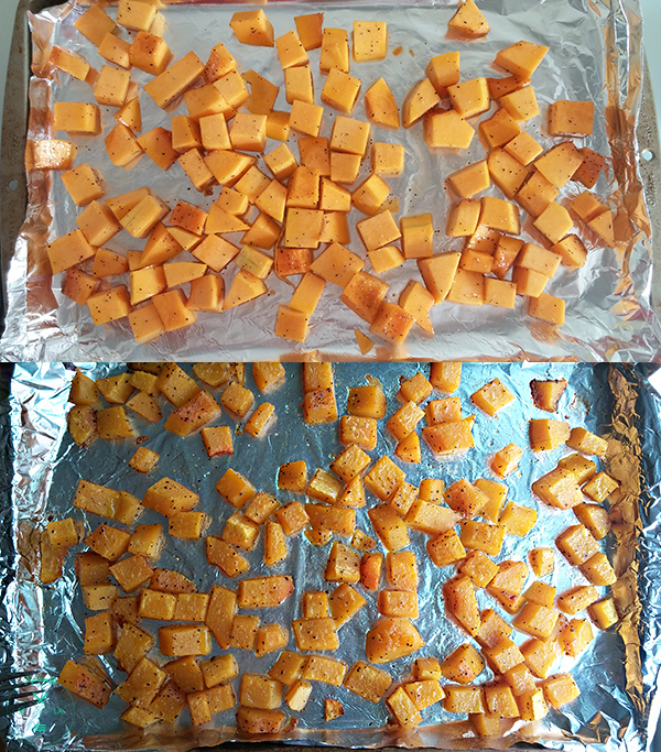 Top: Uncooked Bottom: Roasted